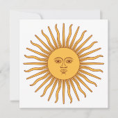 Sun of May (Argentijnse zon) Kaart (Voorkant)