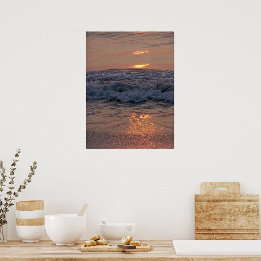Sun on Waves Poster (Keuken)