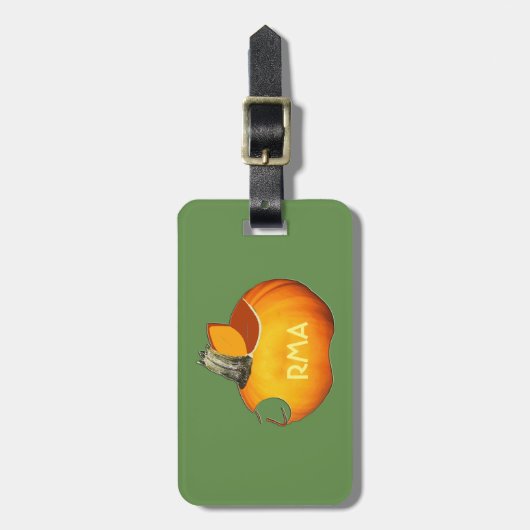 Sun Oranje Pumpkin Bagagelabel (Voorkant verticaal)