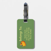 Sun Oranje Pumpkin Bagagelabel (Achterkant verticaal)