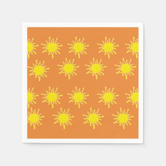 Sun Oranje Yellow Napkins Servetten (Voorkant)