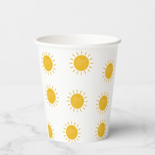 Sun Paper Cup Papieren Bekers (Achterkant)