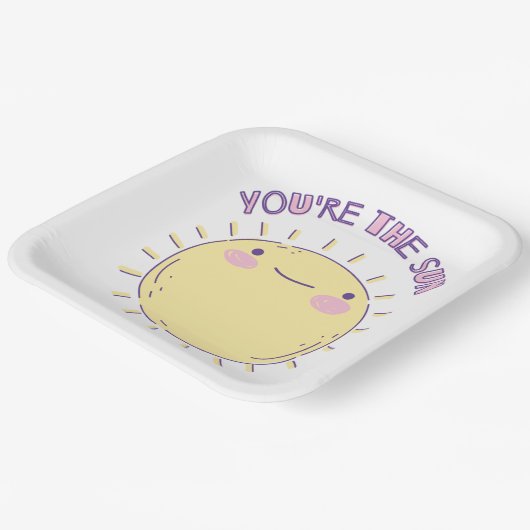 Sun Paper Plate Papieren Bordje (Gebogen)