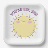 Sun Paper Plate Papieren Bordje (Voorkant)