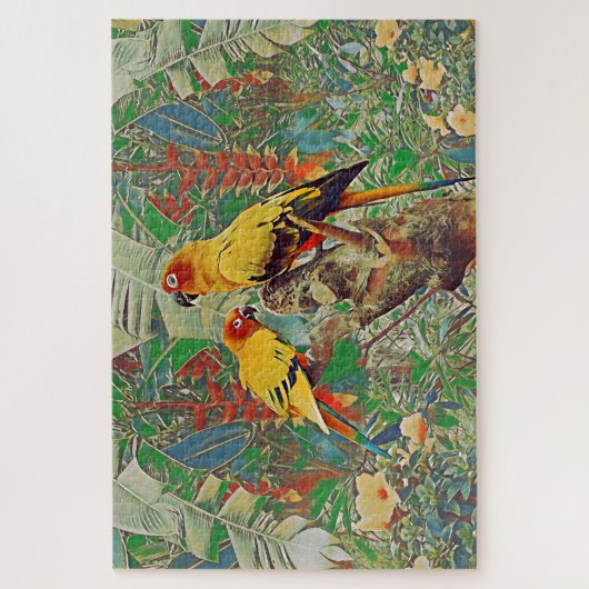 Sun Parakeets Legpuzzel (Verticaal)