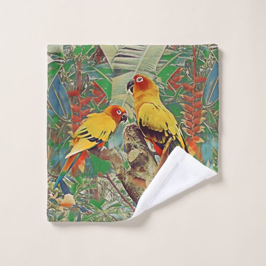 Sun Parakeets Washandje (Wasdoekje)
