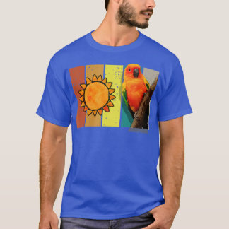 Sun Paraket Parrot Bird Mannen Vrouwen Kinderen T-shirt