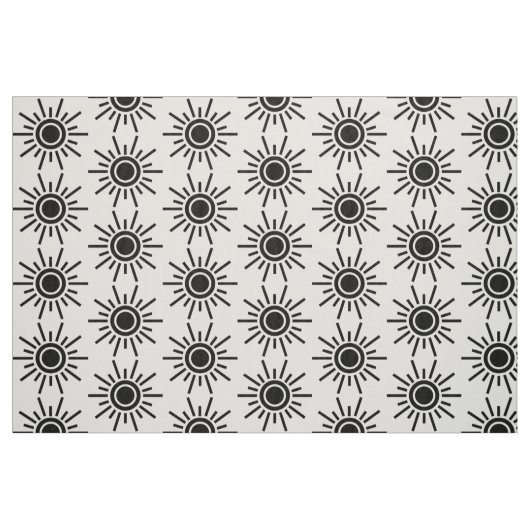 Sun Pattern 02 - Black Stof (Fat Quarter)