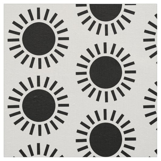 Sun Pattern - Black Stof (Swatch)