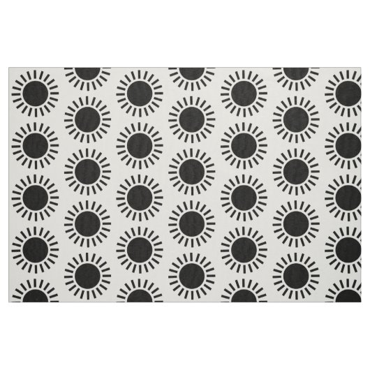 Sun Pattern - Black Stof (Fat Quarter)