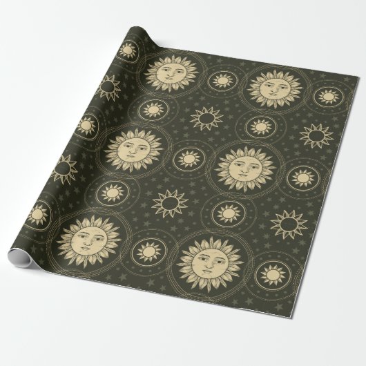 Sun Pattern Cadeaupapier (Uitgerold)