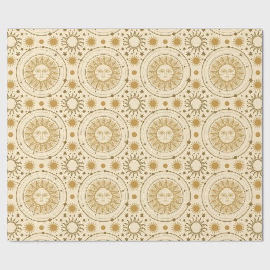 Sun Pattern Wrapping Paper Cadeaupapier (Vlak)