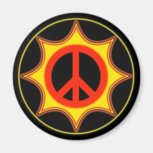 SUN PEACE SIGN MAGNEET