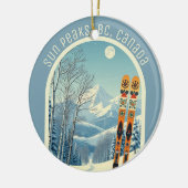 Sun Peaks BC Canada ski-souvenir Keramisch Ornament (Links)