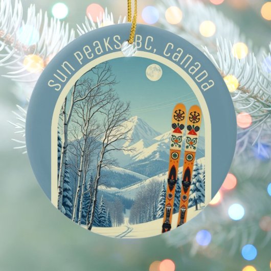 Sun Peaks BC Canada ski-souvenir Keramisch Ornament