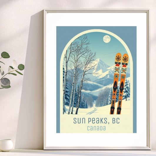 Sun Peaks BC Canada skigebied Poster