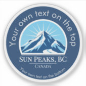 Sun Peaks British Columbia Canada Sticker (Voorkant)