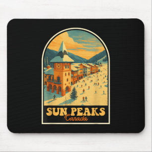Sun Peaks Canada Design Retro Ski Village Muismat