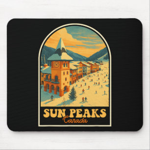 Sun Peaks Canada Design Retro Ski Village Muismat