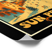 Sun Peaks Canada  Design Retro Ski Village Poster (Hoek)