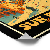 Sun Peaks Canada  Design Retro Ski Village Poster (Hoek)