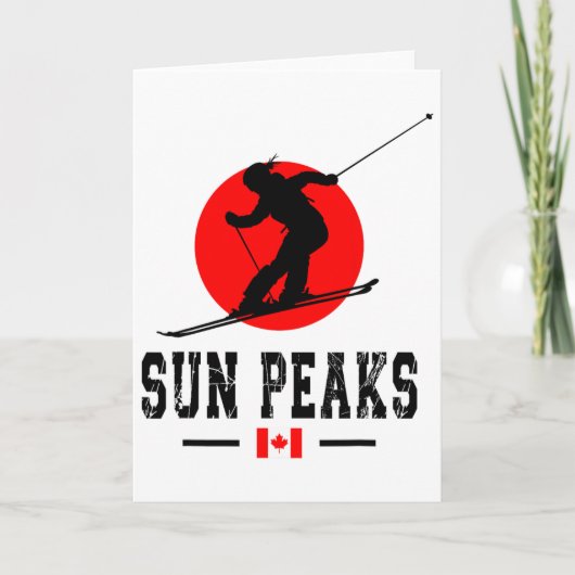 Sun Peaks Canada Ski Resort Rocky Mountains Canadi Kaart (Voorkant)