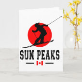 Sun Peaks Canada Ski Resort Rocky Mountains Canadi Kaart (Gele Bloem)