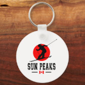 Sun Peaks Canada Ski Resort Rocky Mountains Canadi Sleutelhanger (Voorkant)