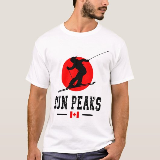 Sun Peaks Canada Ski Resort Rocky Mountains Canadi T-shirt (Voorkant)
