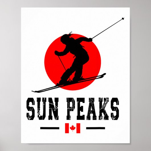 Sun Peaks Canada Skigebied Rocky Mountains Canada Poster (Voorkant)