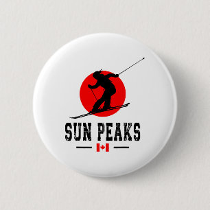 Sun Peaks Canada Skigebied Rocky Mountains Canada Ronde Button 5,7 Cm