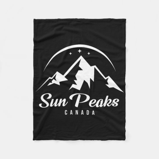 Sun Peaks Canada Skigebied Snowboarden Fleece Deken (Voorkant)