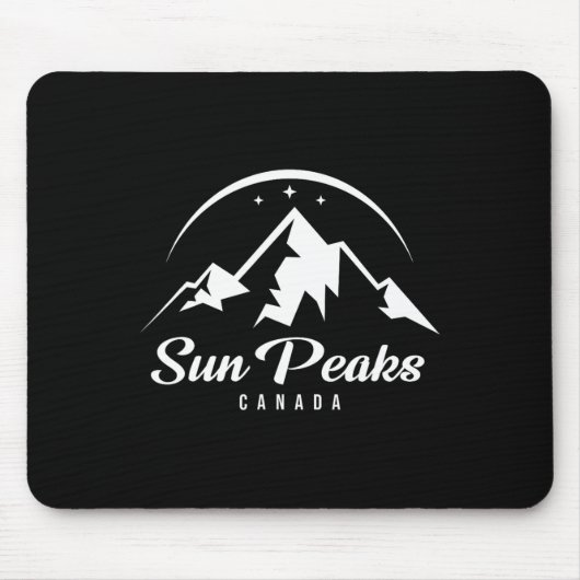 Sun Peaks Canada Skigebied Snowboarden Muismat (Voorkant)