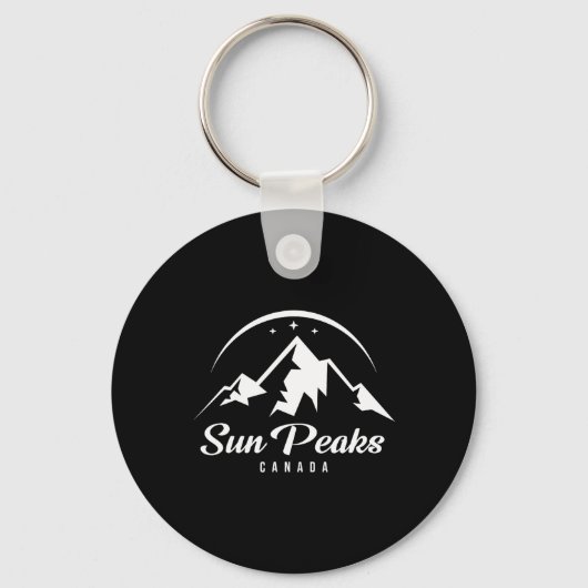 Sun Peaks Canada Skigebied Snowboarden Sleutelhanger (Voorkant)