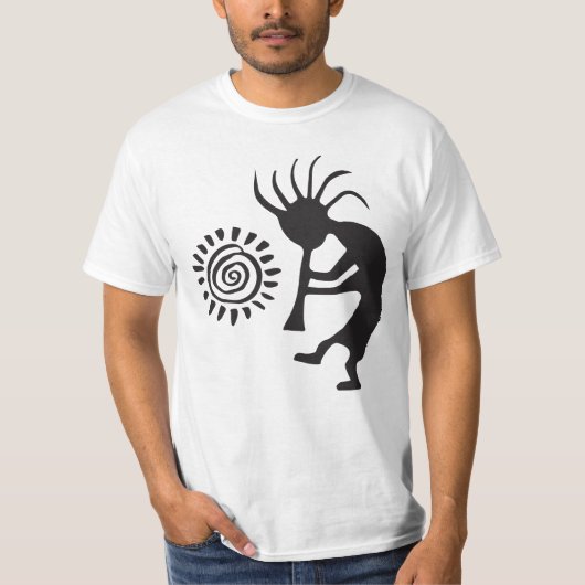 Sun Petroglyphs Kokopelli T-Shirt (Voorkant)