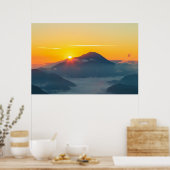 Sun-piek achter Uršlja gora, Slovenië Poster (Keuken)