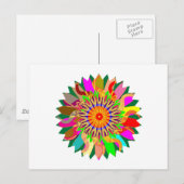 SUN Planet CHAKRA Art: Bron van het leven op aard Briefkaart (Voorkant / Achterkant)