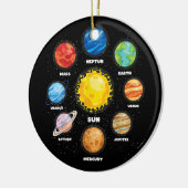 Sun Planets Outer Space Scientist Astronaut Space Keramisch Ornament (Links)