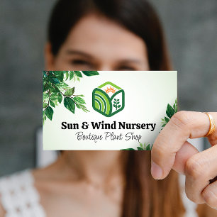 Sun Planten Logo   NATUUR   Bladeren Visitekaartje