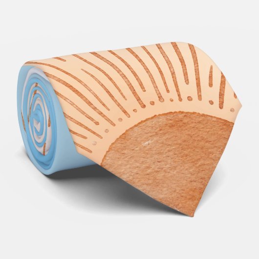 Sun Portrait Retro Aangepaste stropdas (Opgerold)