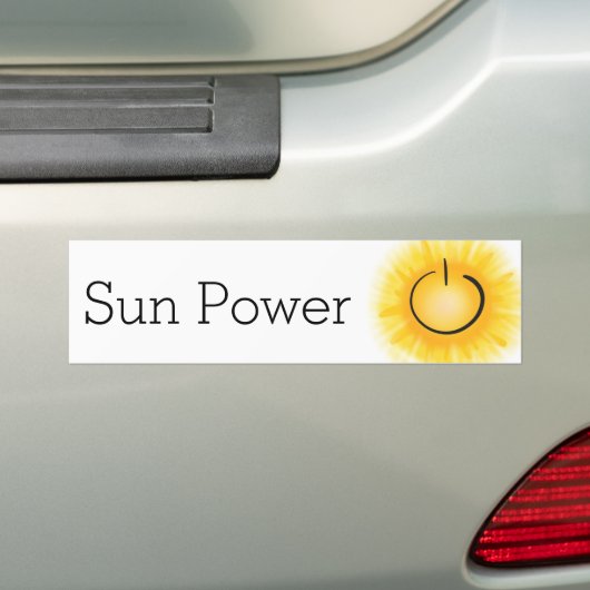 Sun Power voor EV's Bumpersticker (Op auto)