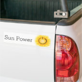 Sun Power voor EV's Bumpersticker (Op Truck)