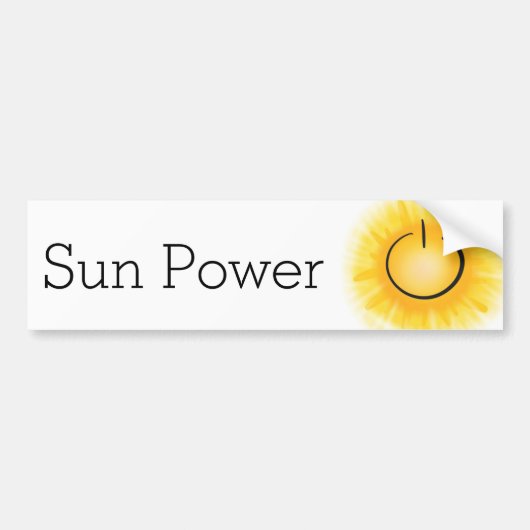Sun Power voor EV's Bumpersticker (Voorkant)