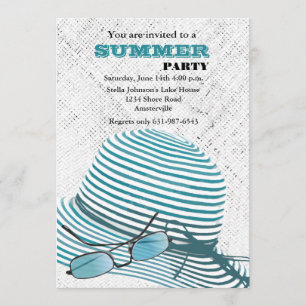 Sun Protection Summer Party Invitation Kaart