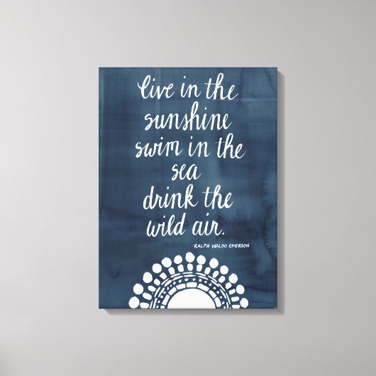 Sun Quote I Canvas Afdruk (Voorkant)