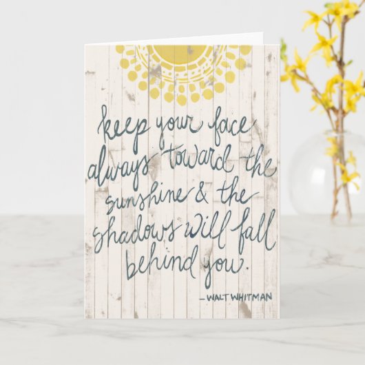 Sun Quote III Kaart (Gele Bloem)