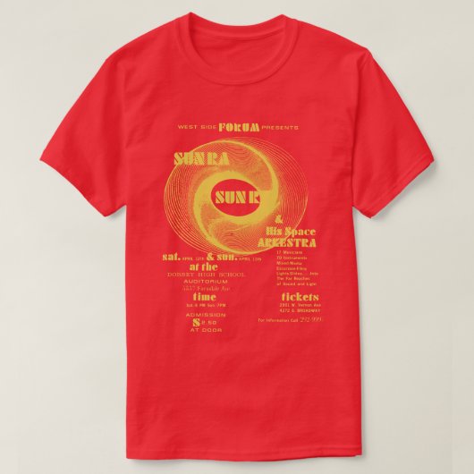 Sun Ra Forum  Jazz T-shirt (Design voorkant)