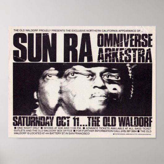 Sun Ra Omniverse Arkestra Jazz Poster (Voorkant)