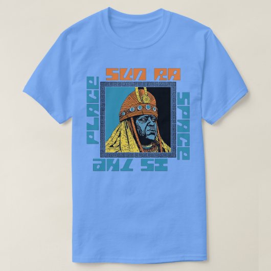 SUN RA Origineel Psychedelisch Ontwerp T-shirt (Design voorkant)