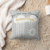 Sun Rain Clouds Personalized Nursery Decor Kussen (Deken)